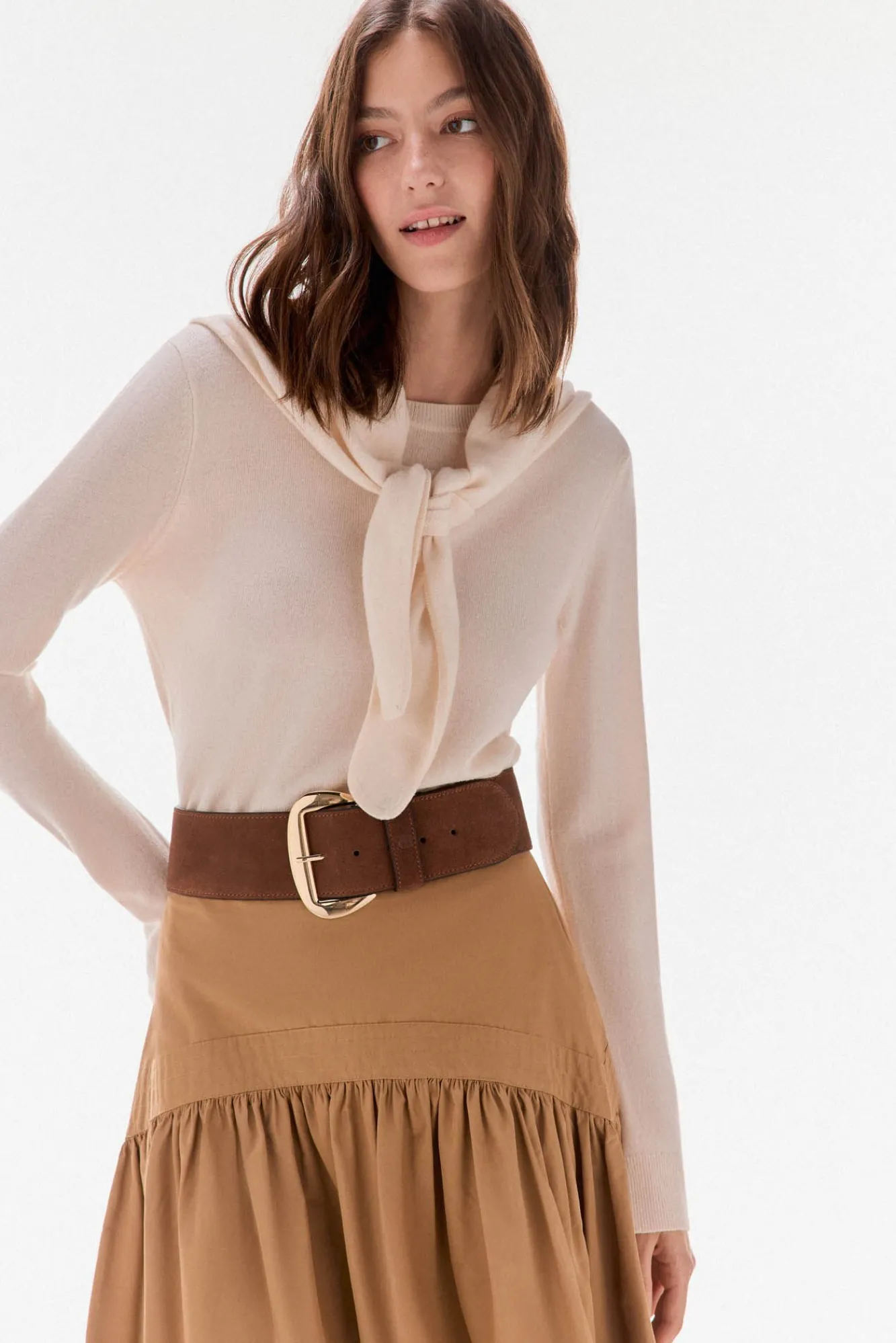 Mujer TFP by Tamara Falcó Jerséis>Jersey con fular 100% lana