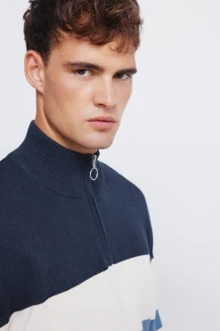 Hombre Springfield Jerséis>Jersey cremallera bloque color