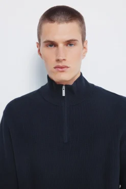 Hombre Springfield Jerséis>Jersey cremallera liso