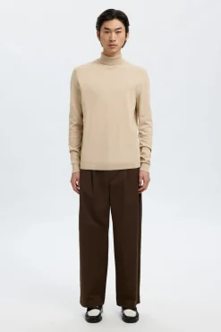 Hombre Selected Jerséis>Jersey cuello alto algodón orgánico