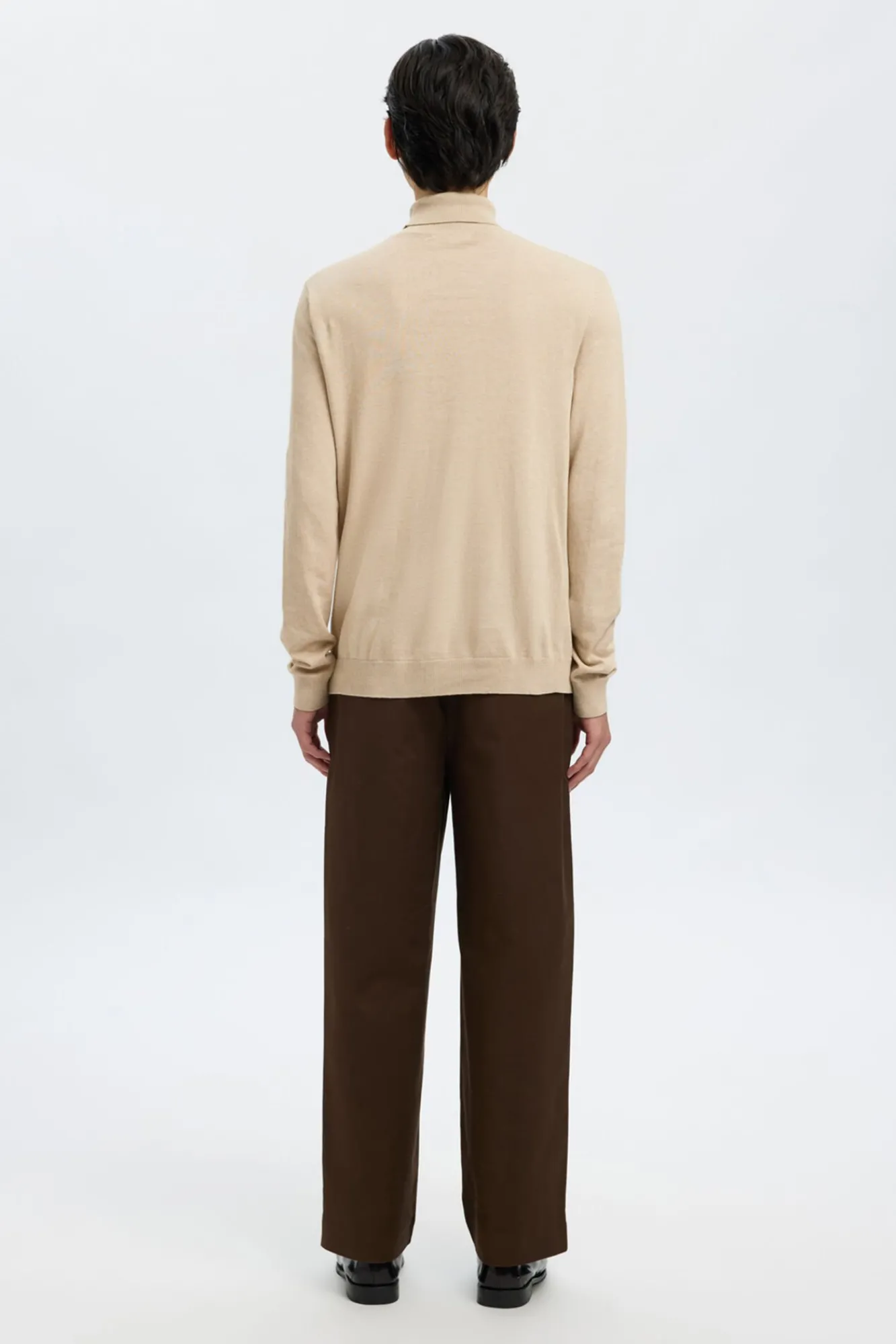 Hombre Selected Jerséis>Jersey cuello alto algodón orgánico