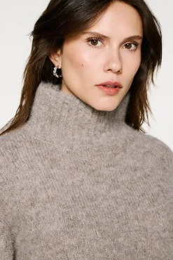 Mujer Selected Jerséis>Jersey cuello alto alpaca