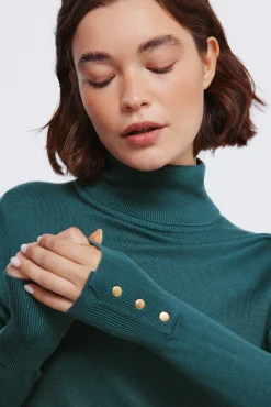 Mujer Springfield Jerséis>Jersey cuello alto botones puños