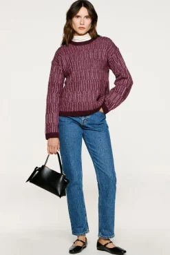 Mujer Selected Jerséis>Jersey cuello caja alpaca y lana