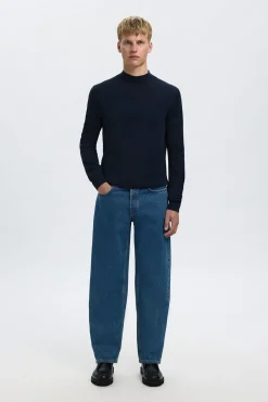 Hombre Selected Jerséis>Jersey cuello mock 100% lana merino.