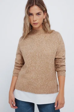 Mujer Springfield Jerséis>Jersey cuello perkins combinado