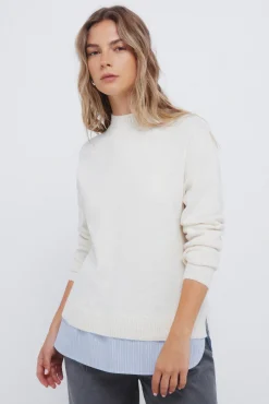 Mujer Springfield Jerséis>Jersey cuello perkins combinado