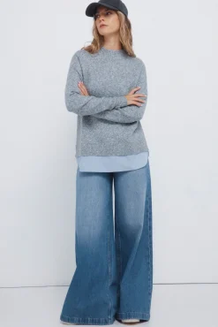 Mujer Springfield Jerséis>Jersey cuello perkins combinado