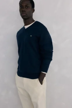 Hombre Pedro del Hierro Jerséis>Jersey cuello pico lana merino y cashmere