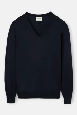 Hombre Silbon Jerséis>Jersey cuello pico retro