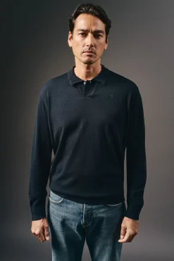 Hombre OOTO Jerséis>Jersey cuello polo algodón