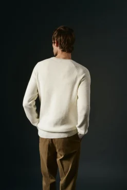 Hombre OOTO Jerséis>Jersey cuello redondo crudo algodón