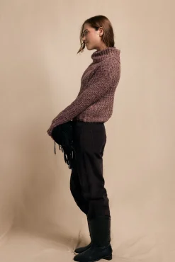 Mujer Slowlove Jerséis>Jersey cuello vuelto bicolor