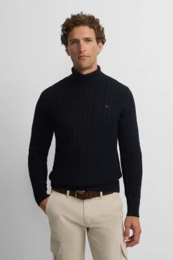 Hombre Silbon Jerséis>Jersey cuello vuelto de ochos