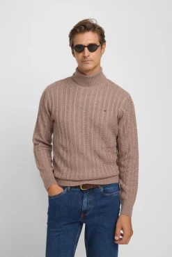 Hombre Silbon Jerséis>Jersey cuello vuelto de ochos