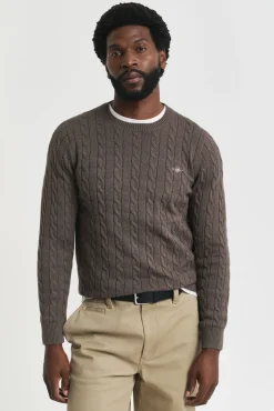 Hombre Gant Jerséis>Jersey de algodón con cuello redondo