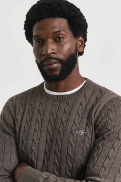 Hombre Gant Jerséis>Jersey de algodón con cuello redondo