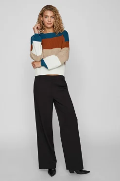 Mujer Vila Jerséis>Jersey de canalé con rayas