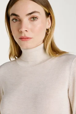 Mujer Vila Jerséis>Jersey de cuello alto con viscosa