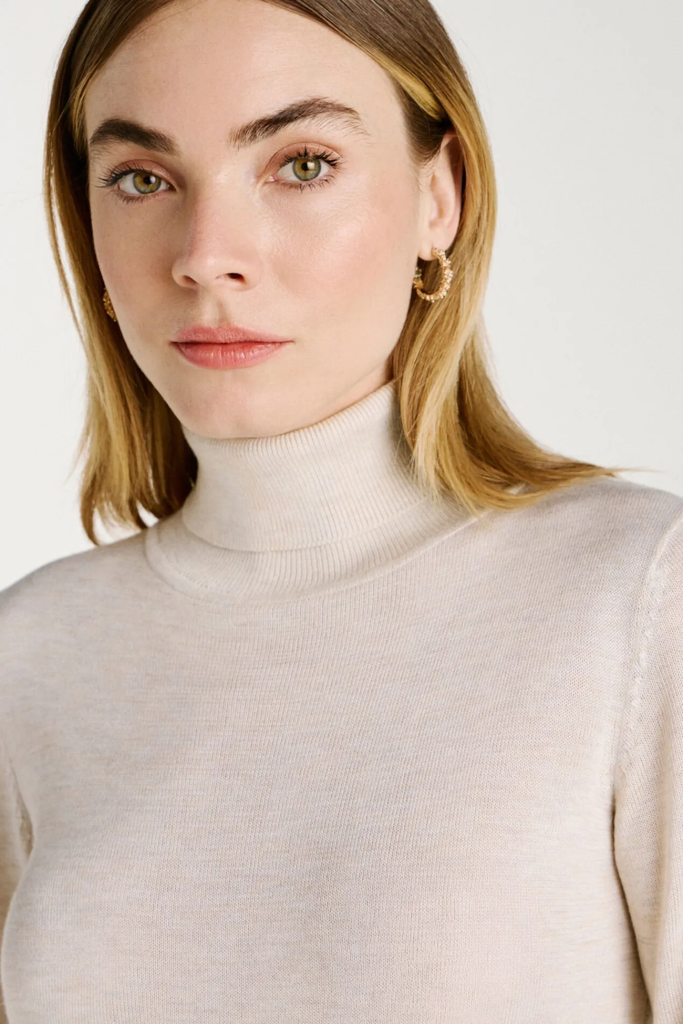 Mujer Vila Jerséis>Jersey de cuello alto con viscosa