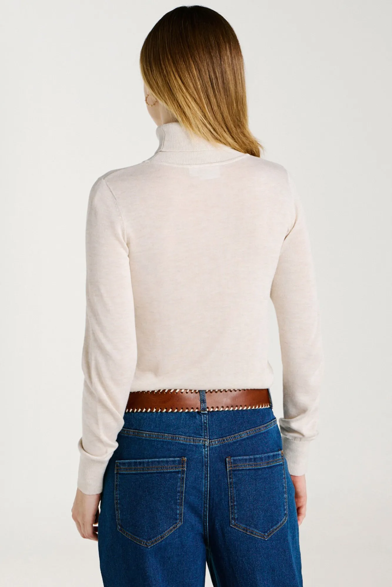 Mujer Vila Jerséis>Jersey de cuello alto con viscosa