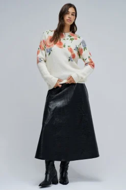 Mujer Salsa Jeans Jerséis>Jersey de lana y mohair con estampado floral