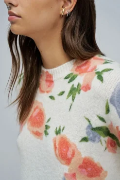 Mujer Salsa Jeans Jerséis>Jersey de lana y mohair con estampado floral