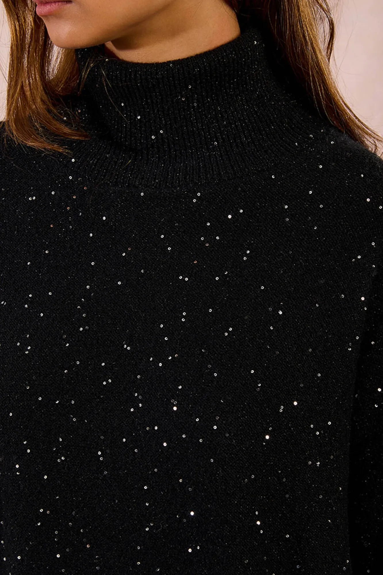 Mujer Molly Bracken Jerséis>Jersey de manga larga con abalorios brillantes