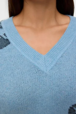 Mujer Vero Moda Curve Jerséis>Jersey de manga larga cuello pico Curve