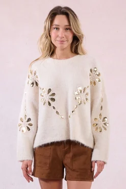 Mujer Molly Bracken Jerséis>Jersey de manga larga detalle flores