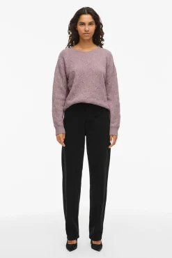 Mujer Vila Jerséis>Jersey de ochos con cuello redondo