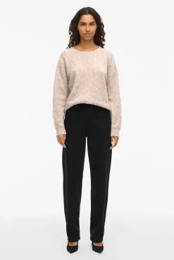 Mujer Vila Jerséis>Jersey de ochos con cuello redondo