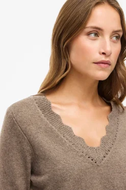 Mujer Vila Jerséis>Jersey de punto con cuello pico