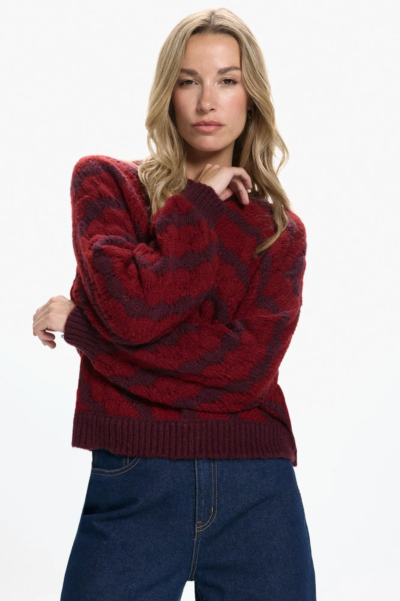 Mujer Vero Moda Jerséis>Jersey de punto efecto geométrico