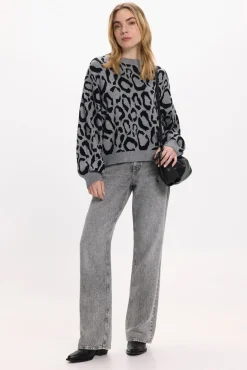 Mujer Vila Jerséis>Jersey de punto estampado de viscosa