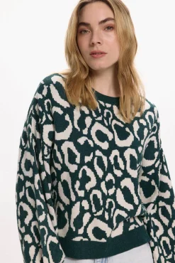 Mujer Vila Jerséis>Jersey de punto estampado de viscosa