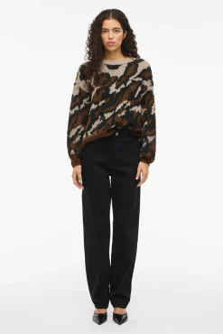 Mujer Vila Jerséis>Jersey de punto jacquard con lana