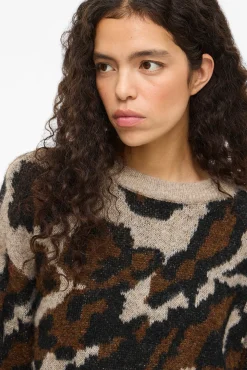 Mujer Vila Jerséis>Jersey de punto jacquard con lana