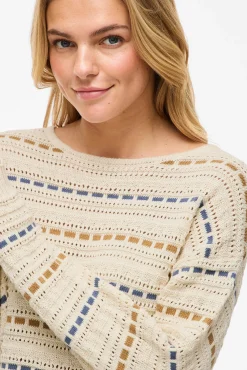 Mujer Vila Jerséis>Jersey de rayas con calados