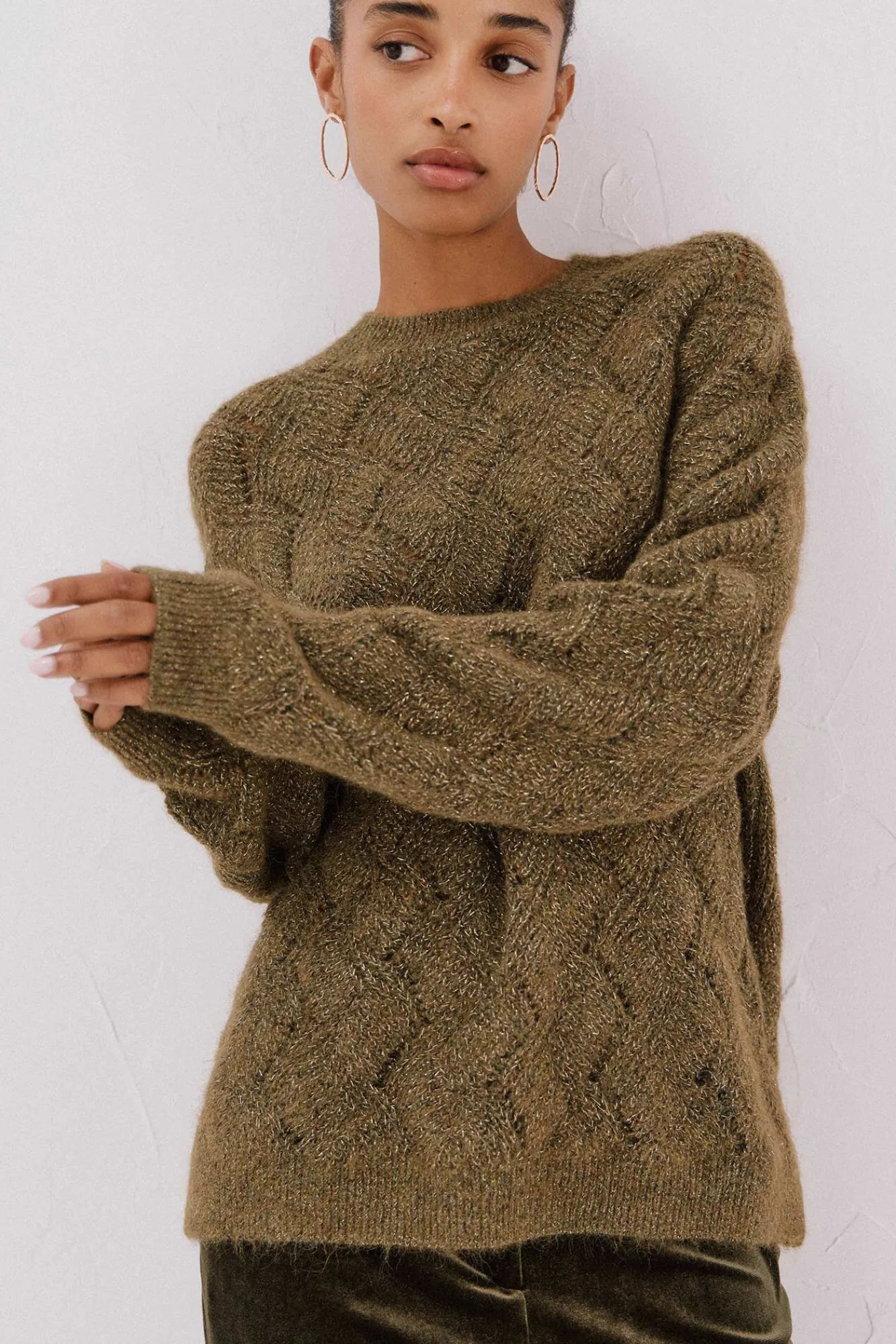 Mujer Cortefiel Jerséis>Jersey delantero lentejuelas.