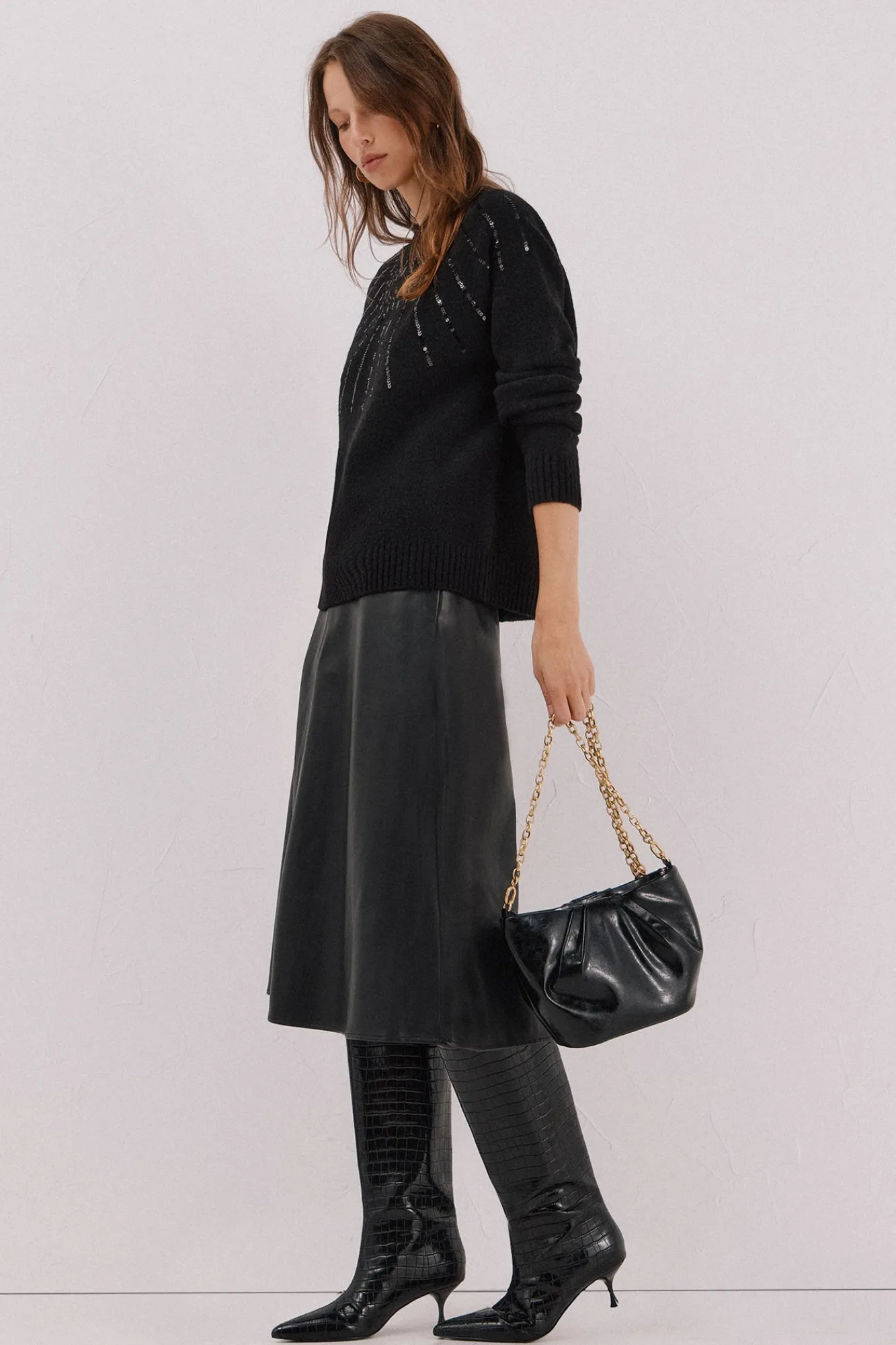 Mujer Cortefiel Jerséis>Jersey delantero lentejuelas.