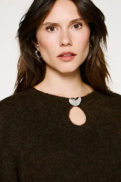 Mujer Selected Jerséis>Jersey detalle metálico alpaca y lana