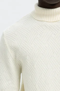 Hombre Selected Jerséis>Jersey estructura cuello alto 100% algodón orgánico