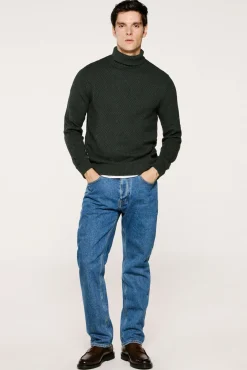 Hombre Selected Jerséis>Jersey estructura cuello alto 100% algodón orgánico