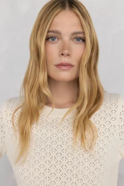 Mujer Pedro del Hierro Jerséis>Jersey fantasía calada manga acampanada