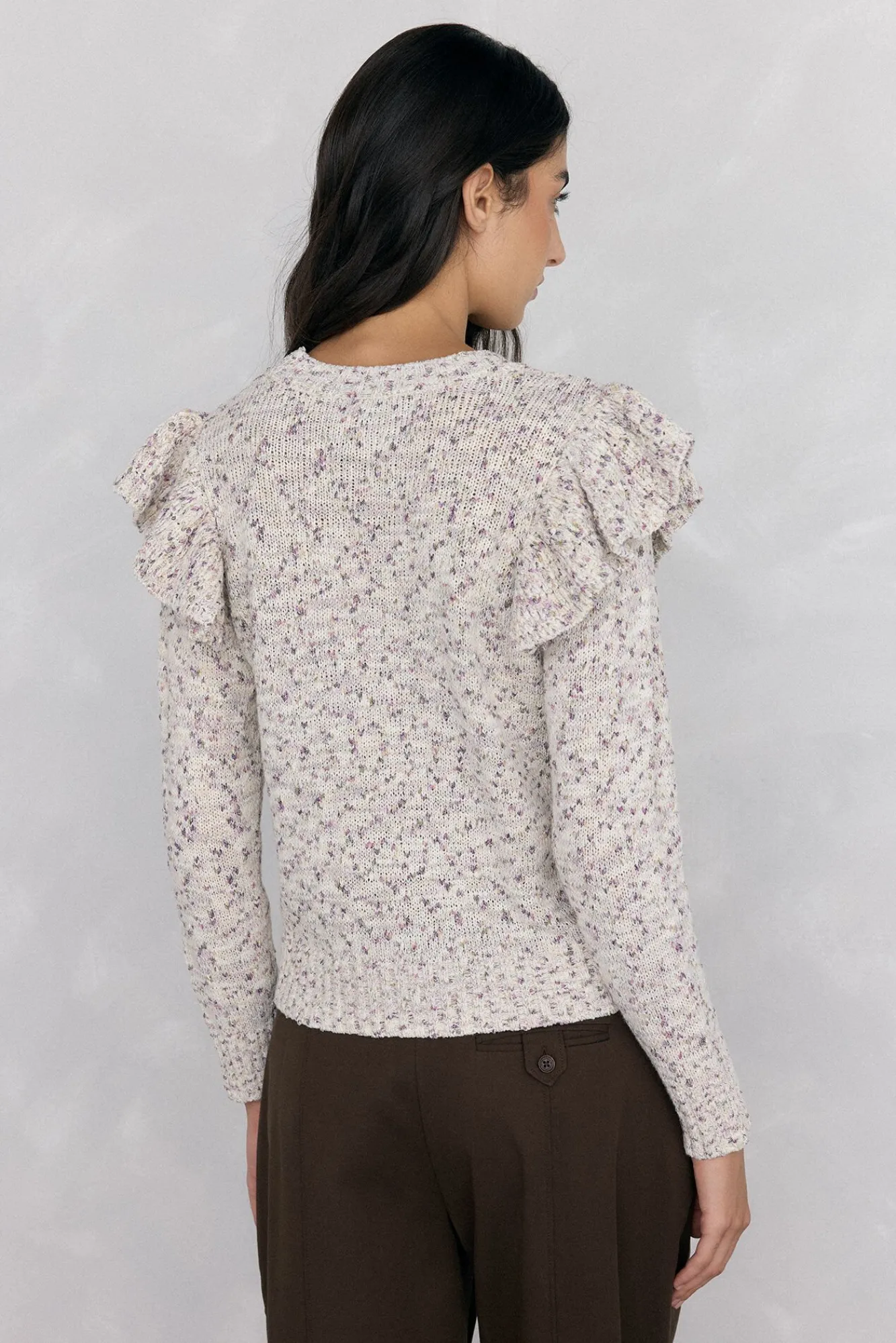 Mujer Pedro del Hierro Jerséis>Jersey fantasía multicolor volante