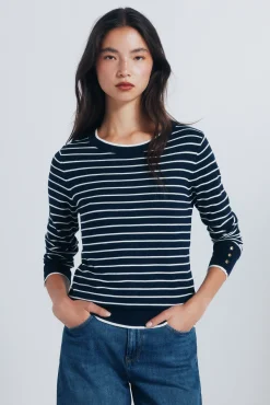 Mujer Springfield Jerséis>Jersey fino botones puños