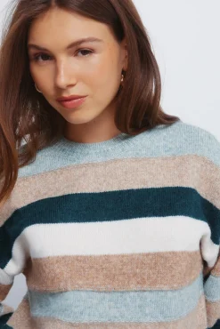 Mujer Springfield Jerséis>Jersey franjas relieve multi color