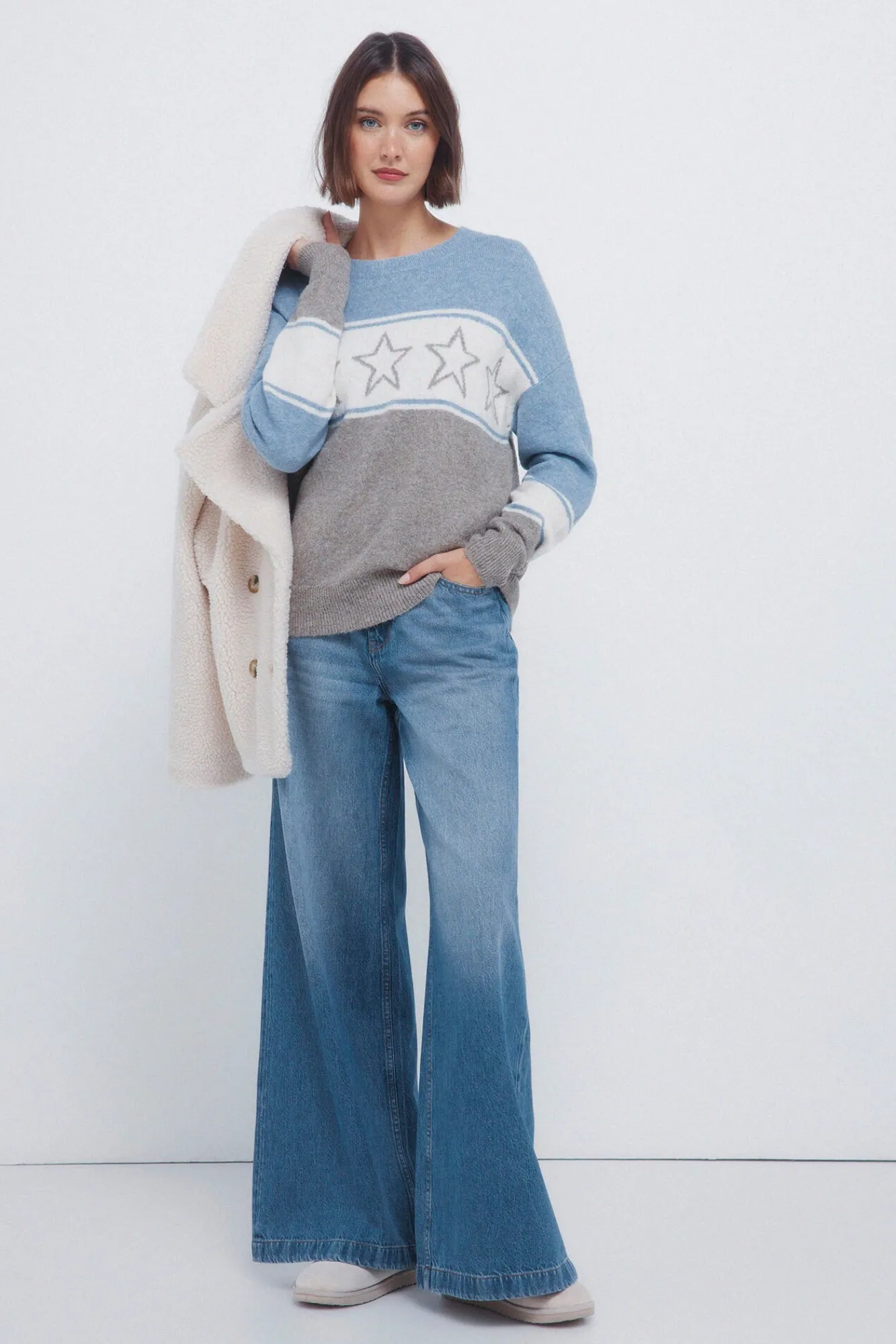 Mujer Springfield Jerséis>Jersey intarsia estrellas