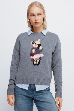 Mujer Springfield Jerséis>Jersey intarsia oso